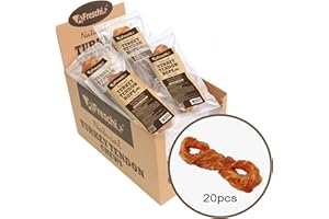 A FRESCHI SRL Afreschi Natural Turkey Tendon Rope (M) 20 Units/Box, Dog Treats for Signature Series, All Natural Human Grade Puppy Chew, USA-Sourced Turkey Tendon, Hypoallergenic, Rawhide Alternative