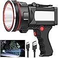 anlook Rechargeable Spotlight Flashlight with 1000000 High Lumen LED, Waterproof Outdoor Handheld Spot Light Built-in 15200mAh Power Bank, Searchlight Flashlight for Boat, Fishing, Camping, Hunting