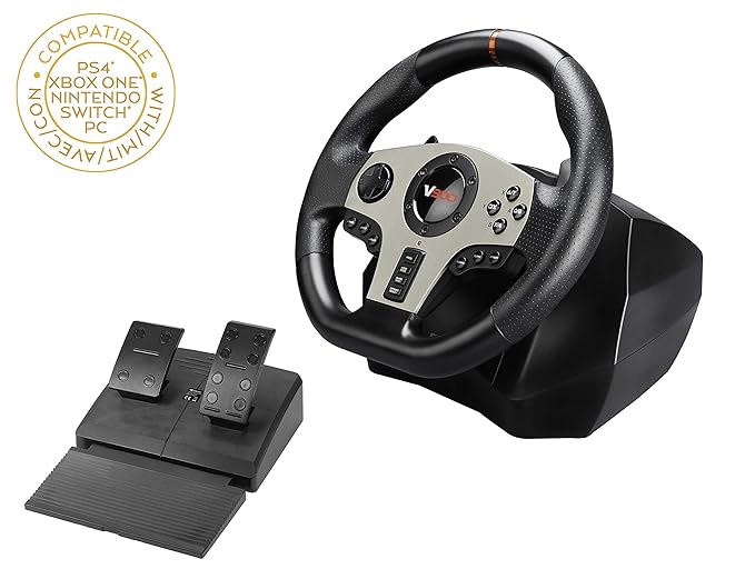 Volante De Carreras V900 Con Pedales Y Palancas De Cambio Para