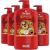 Old Spice Cleansing Body Wash for Men, 3X Defense, 24/7 Shower Fresh with Lasting Scent, 2-in-1 Body & Face Wash, Bearglove with Crisp Orchard Scent, 33.4 (Pack of 4)