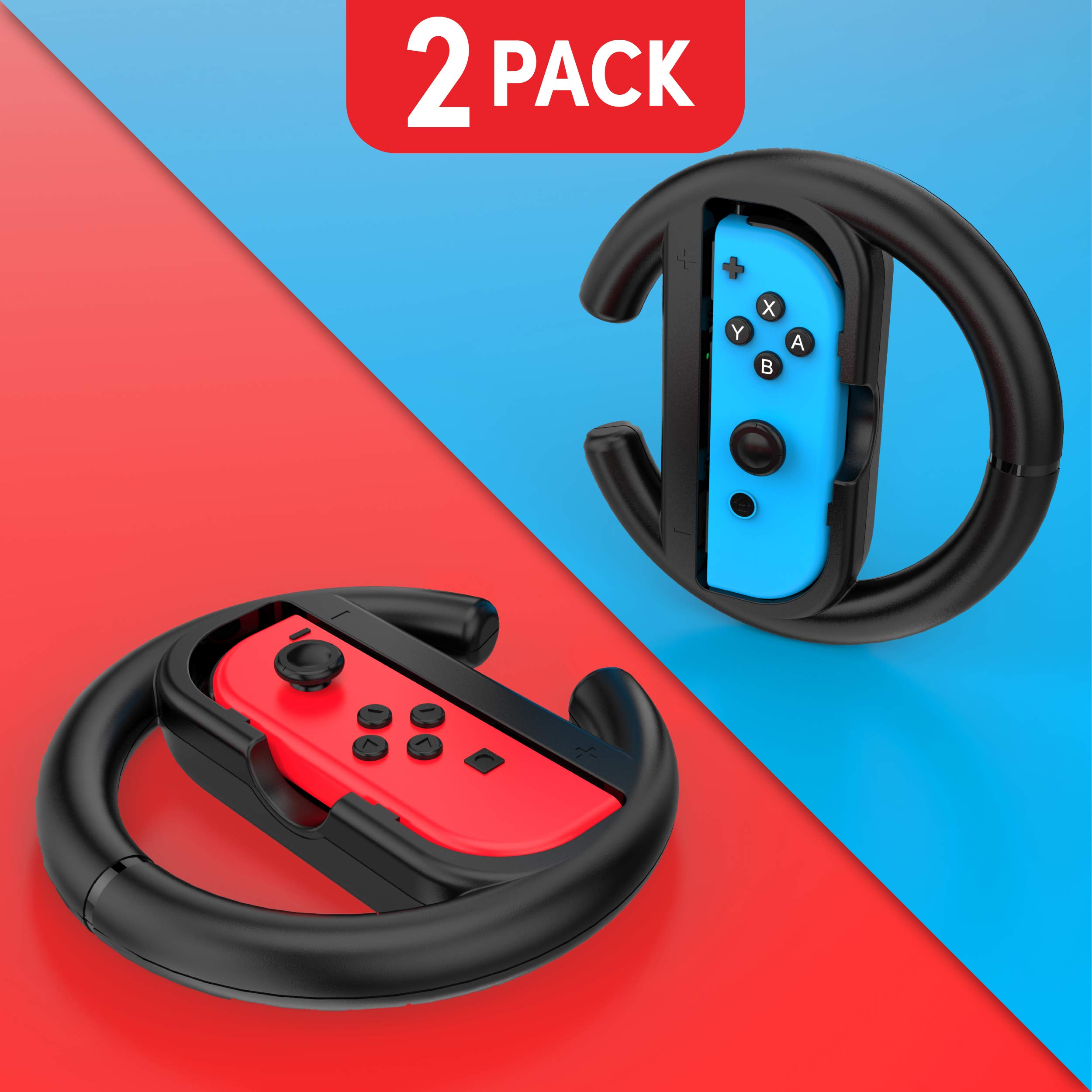 Steering Wheel Controller for Nintendo Switch (2 Pack) by TalkWorks