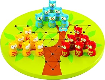 Sky Blue L50070 Wooden Game Checkers Chess Board Game 19 Pieces Amazon De Spielzeug