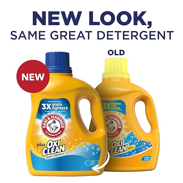 ARM & HAMMER PLUS OXICLEAN FRESH SCENT, 77 LOADS LIQUID LAUNDRY DETERGENT, 100.5 FL OZ