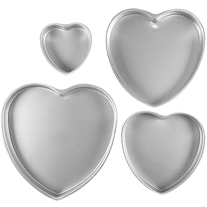Decorator Preferred Cake Pans 4/pkg-Heart 6, 10, 12 & 14