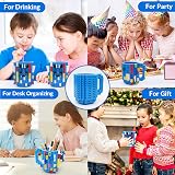 Lumsburry Build-on Brick Coffee Mug Blue Funny DIY Novelty Cup Gift view 8