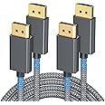 Itramax 8K 60Hz DisplayPort Cable 6.6FT (2-Pack),DP 1.4 Male Ultra High Speed Cord for Laptop/PC/TV/Gaming Monitor,Support HB