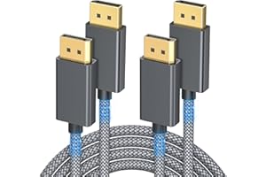 Itramax 8K 60Hz DisplayPort Cable 6.6FT (2-Pack),DP 1.4 Male Ultra High Speed Cord for Laptop/PC/TV/Gaming Monitor,Support HB