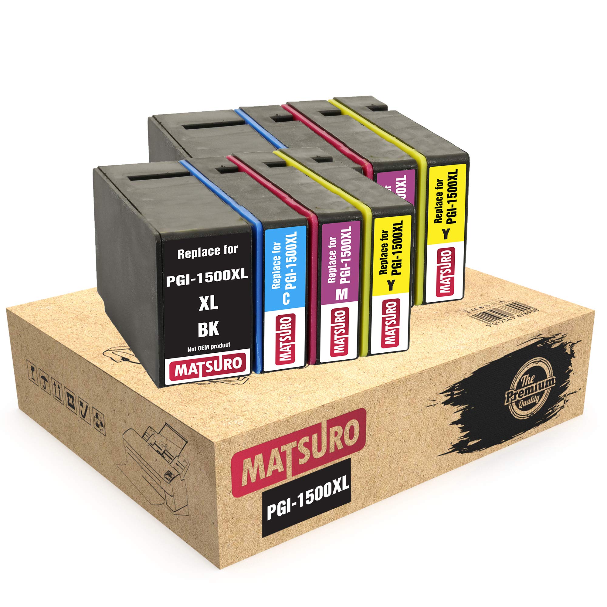 Matsuro Original | Compatible Ink Cartridges Replacement for CANON PGI-1500XL PGI1500 XL (2 SETS)