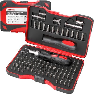 Hi-Spec 101pc 1/4" Hex Multi Bit Set & Ratchet Handle