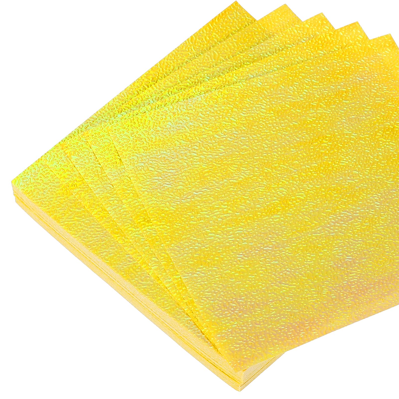 Photo 1 of MECCANIXITY 100 Sheet Glitter Origami Paper 4x4 Inch Shiny Sparkly Square Folding Sheet 10x10cm Iridescent Paper for DIY Art, Craft Decor, Yellow