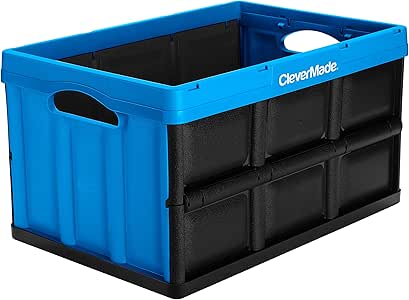 CleverMade - Cajas de almacenamiento plegables (46 L, plástico