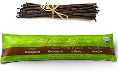 Vanilla Bean Kings 10 Organic Madagascar Whole Grade A Vanilla Pods for Vanilla Extract and Baking