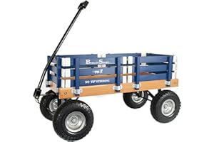 PREMIER WAGONS Berlin Flyer Sport Wagon - Model F410 - Amish Made in Ohio, USA - 10" No-Flat Tires (Blue)