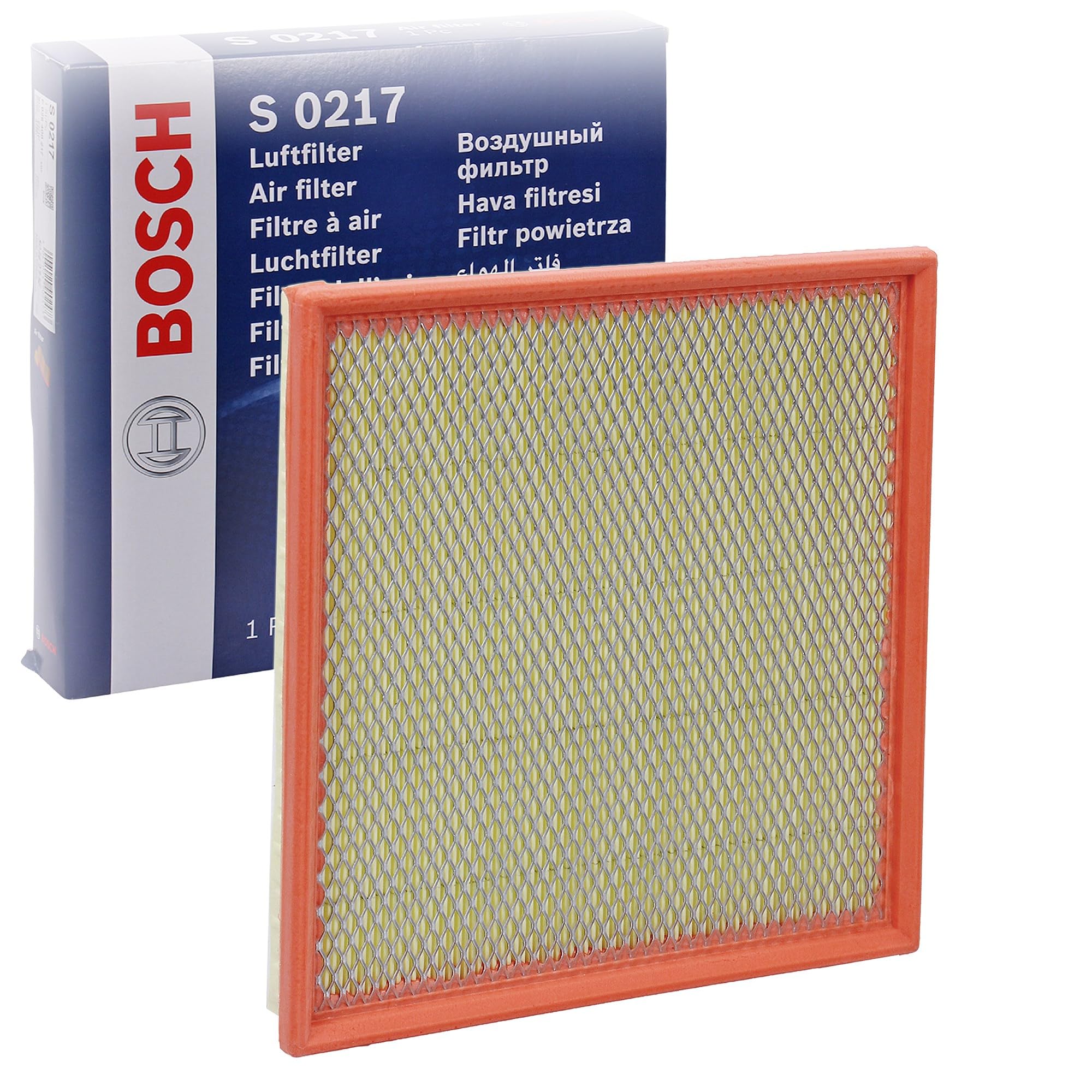 Bosch S0217 Car Air Filter - Separates Particles from the Air Intake - Moisture-resistant plus High Tensile Strength