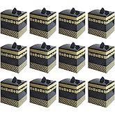 Crazy Night Hajj Mubarak 5.11'' Gift Box,Elegant Paper Gift Packaging for Hajj & Umrah Celebration, Islamic Party Favor Box (12)