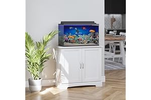 Ollie & Hutch Harbor 29-37 Gallon Aquarium or Terrarium Stand, Ivory Oak