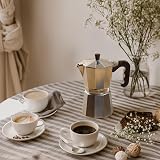 VonShef Stovetop Coffee Maker 6 Cup Aluminium Italian Espresso Pot 300ml view 2