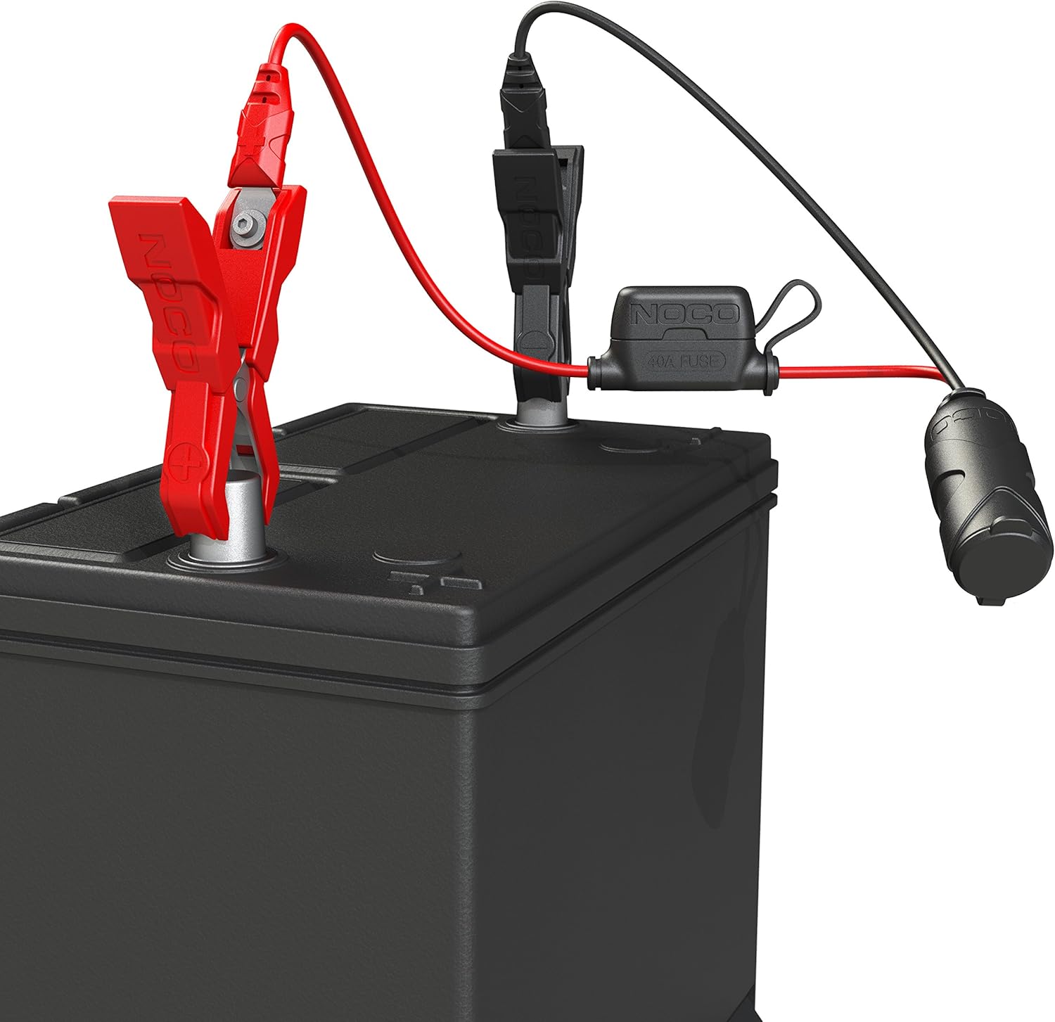 NOCO GC017 12-Volt Adapter Plug Socket With Battery Clamps: Automotive