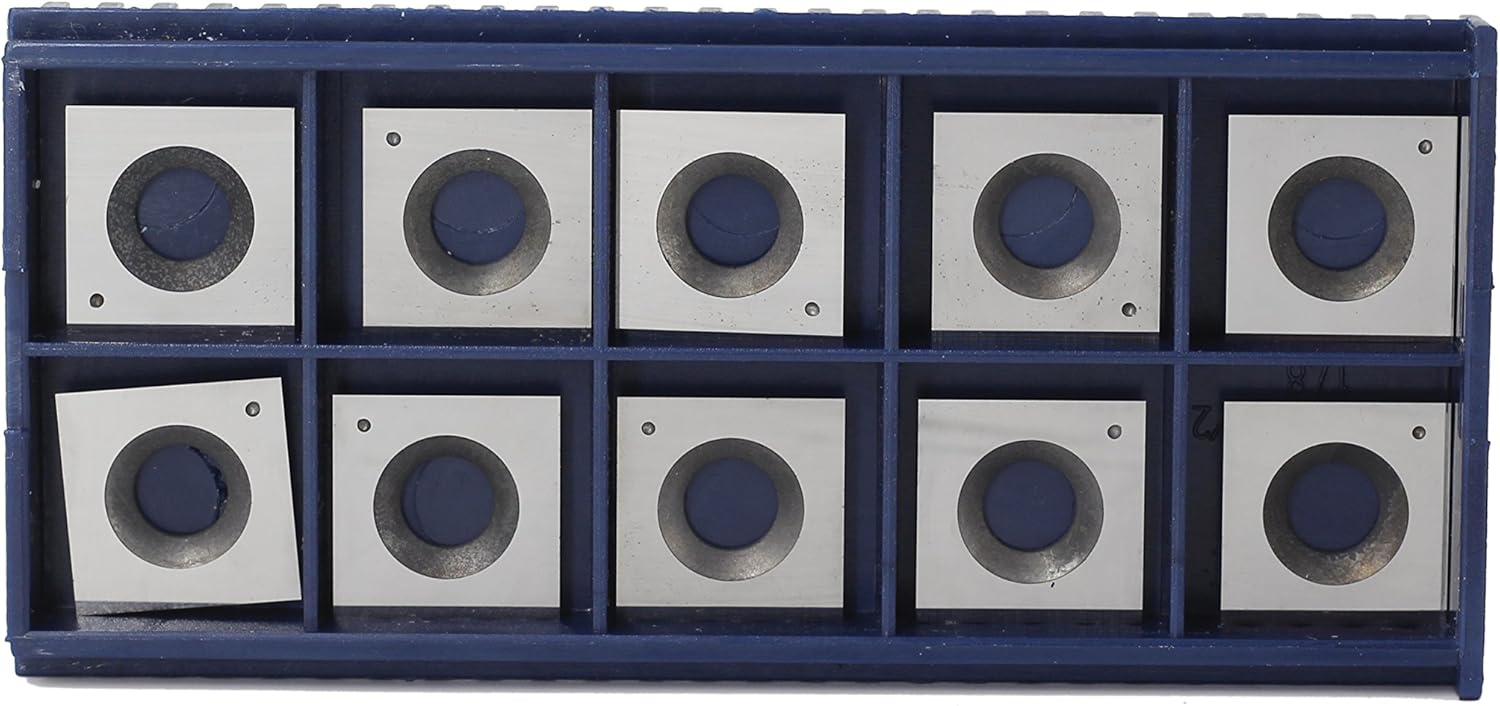 YUFUTOL 15mm Square Straight Carbide Cutter Insert(15mm length X15mm widthX2.5mm thickness),Pack of 10, Designed for Spiral/Helical Planer Cutter Head Wood Lathe Tool