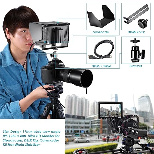 Neewer F100 7-inch 1280x800 IPS Screen Camera Field Monitor