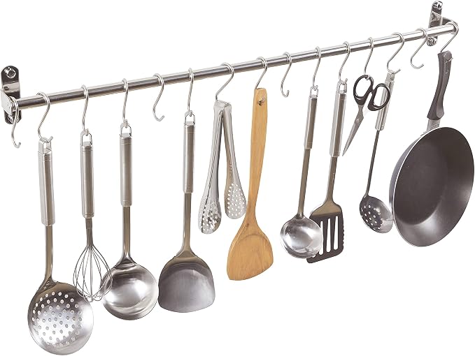 Alicemall Barre Mural Cuisine Support de Rangement Mural pour ...