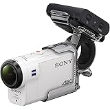 Sony FDR-X3000RFDI 4K Action Cam (mit RM-LVR3 Live View Remote Fernbedienung und Fingergriff AKA-FGP1, Carl Zeiss Tessar Optik, GPS, WiFi, NFC) weiß