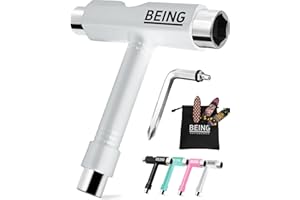 IKLAREWV BEING Skate Accessories,Skate Tool,Skateboard Tool,T Tool For Skateboard, Roller Skate Tools, Skateboard Tool Kit,Skate Tool All In One,Hardware Tools,Skate Small Tools (WHITE)
