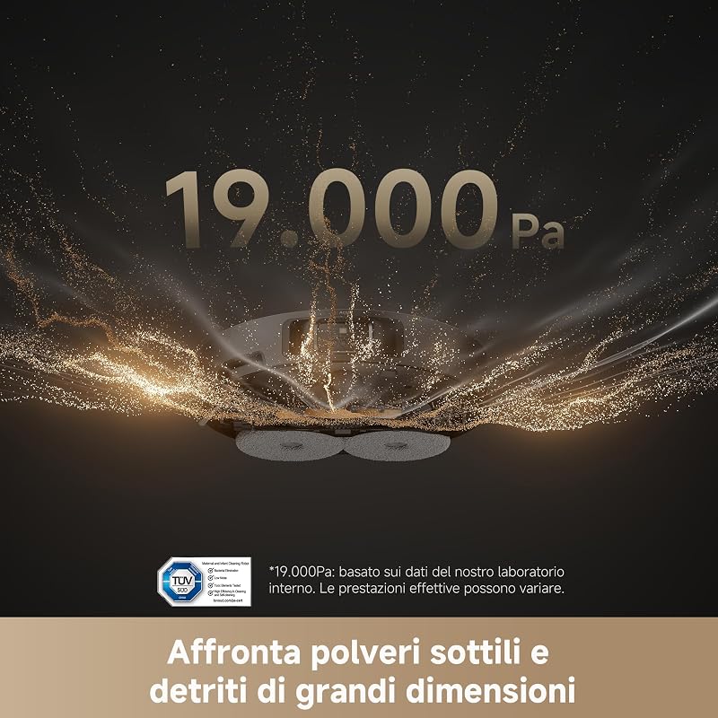 L40s Pro Ultra Robot Aspirapolvere Lavapavimenti, Aspiraz. 19.000 Pa