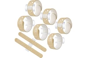 Relaxgiant 6 Pieces Slaplet Wrist Corsage Bracelets Wristlet Band Floral Corsage Slaplets Wedding Bracelets DIY Wrist Accessories for Bridesmaid Bridal Shower Party Prom