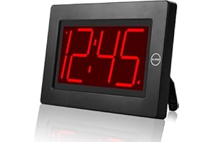 KWANWA Alarm Clock, 8" Large Screen Display, Digital Clock, Battery Operated, Auto Dimmer Mode,Wall Clock&Desk Clock for Bedroom, Office, Living Room, Elderly