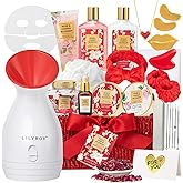 Valentines Day Gifts for Women - 27 Pcs Bath and Body Gifts Basket Set - Rose Spa Gifts Set Skin Care Set for Women, Gift Baskets Set for Mothers Day Mom | Gifts for Birthday, Christmas Gift for Her
