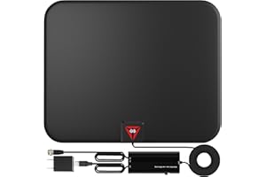 GESOBYTE TV Antenna Indoor Antenna for Smart TV for Long Range Reception and All Smart TVs HD Digital Antenna