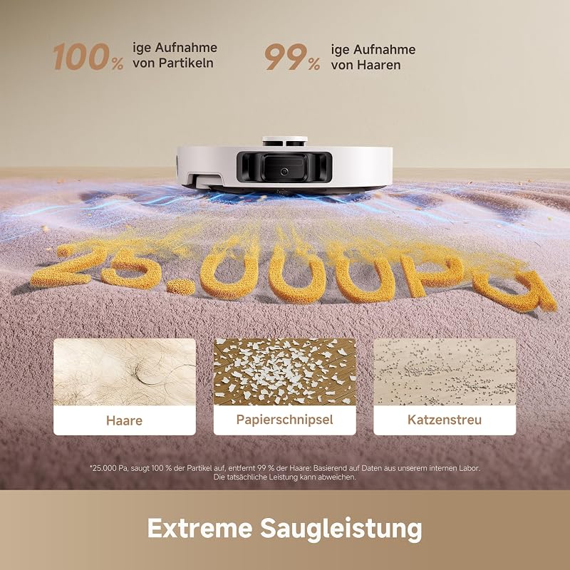 L10s Ultra Gen 3 Kit-A Saugroboter mit Wischfunktion, 25.000 Pa