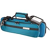 Protec Flute Slimline PRO PAC Case (Fits B or C Foot), Teal Blue, Model PB308TB