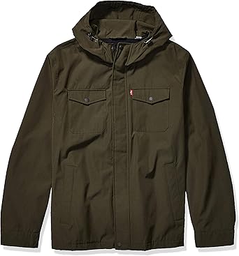 levi's arctic cloth hooded rain jacket
