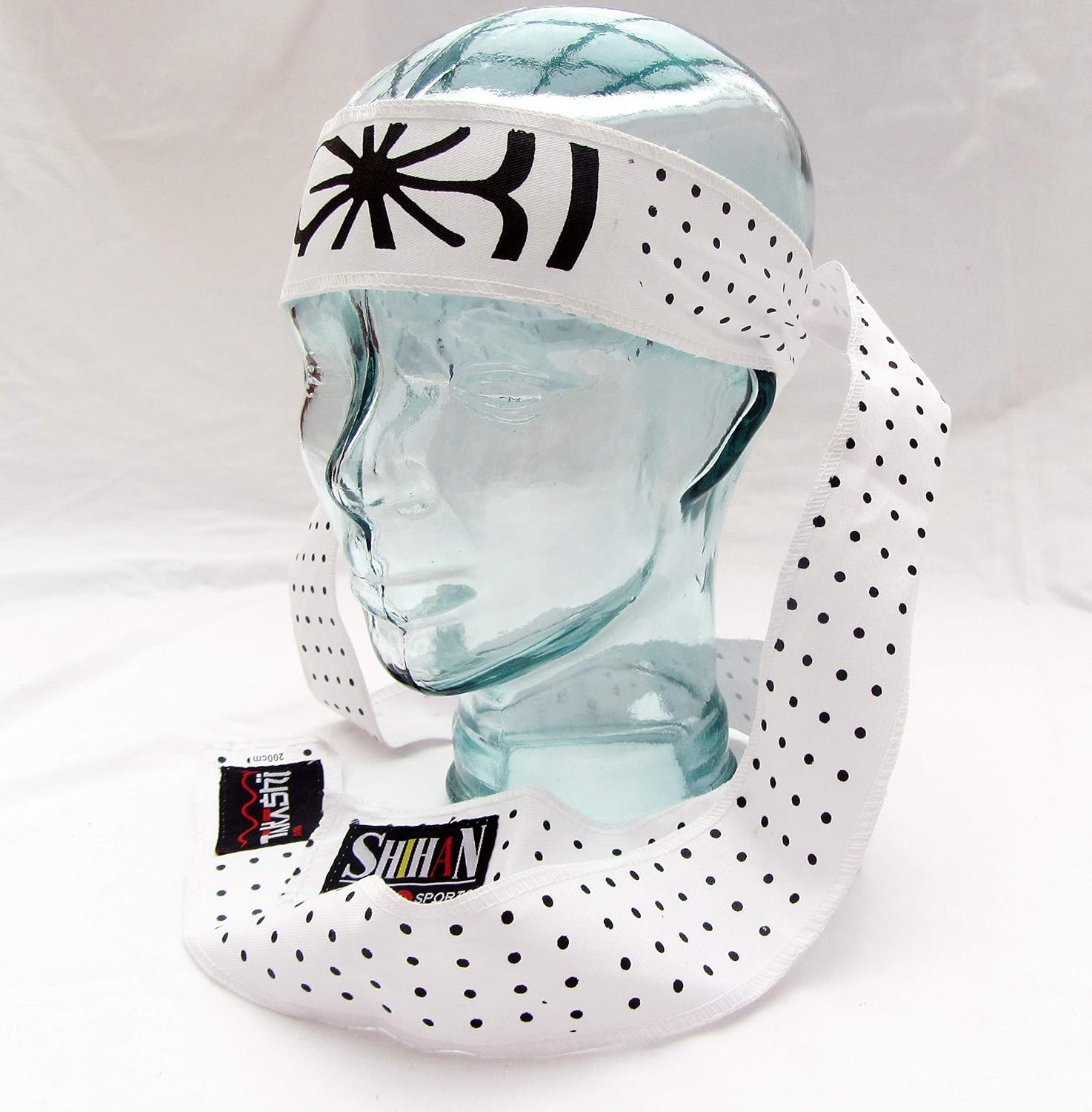 thumbnail image 2 of Japanese Hachimaki Headband – Navy Blue With Shippo Print – Martial Arts & Sports – Made In Japan 2 of 5