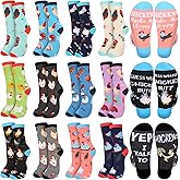 ShinyMatch 12 Pcs Easter Chicken Socks for Women Men Animal Lover Gifts Ideas for Women Funny Chicken Gifts Rooster Socks