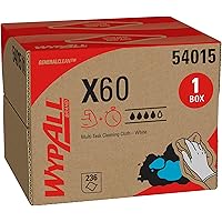 WypAll® GeneralClean™ X60 Multi-Task Cleaning Cloths, Strong and Absorbent Towels, White (236 Sheets/Box, 1 Box/Case)
