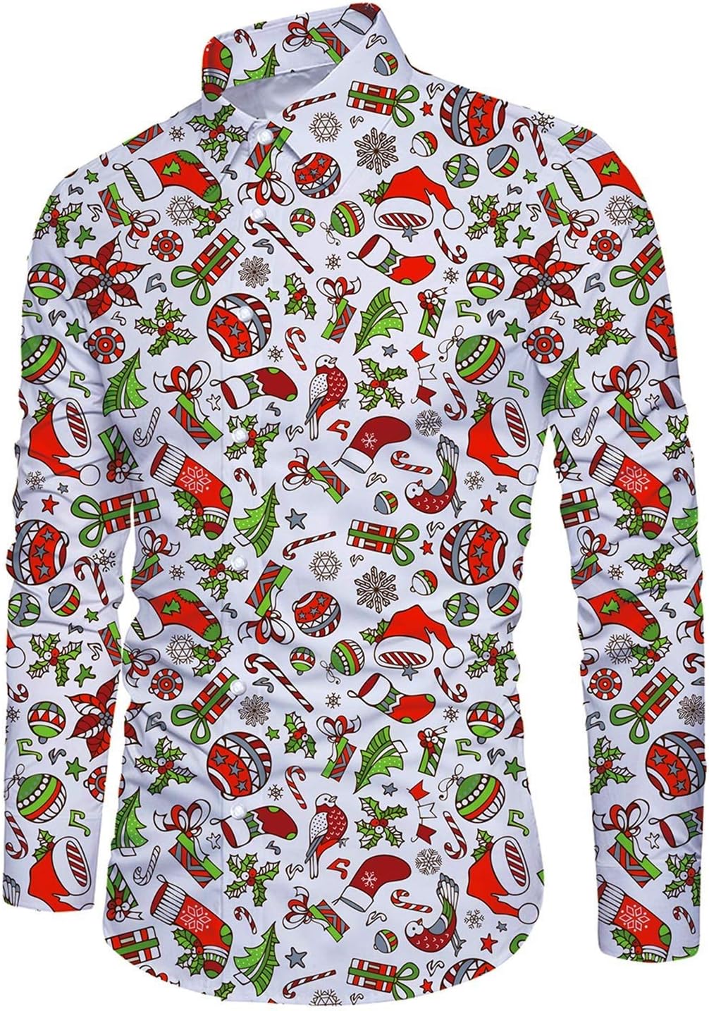 Christmas Dress Shirt Mens 