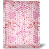 Pretty Package Store Designer Bubble Mailers 6x9, Pink Coquette, 50 Pack | Heavy Duty, Waterproof, Self Seal, Tear Resistant, Bubble Mailing Envelopes for Small Business Packaging