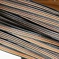 Soezy 15m (48 Ft) Polyethylene Plastic Rattan Synthetic Wicker Repair Material for Knit and Repair Rattan Chair Table Basket (Coffee Gradients with Lines)