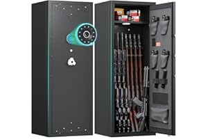 KAER 12-15 Gun Safe, Rifle Safe, Gun Safe for Rifles and Pistols, Gun Cabinet, Gun Safes for Rifles with Adjustable Gun Racks & shelf, Large Digital Gun Locker, Suitable for AR15