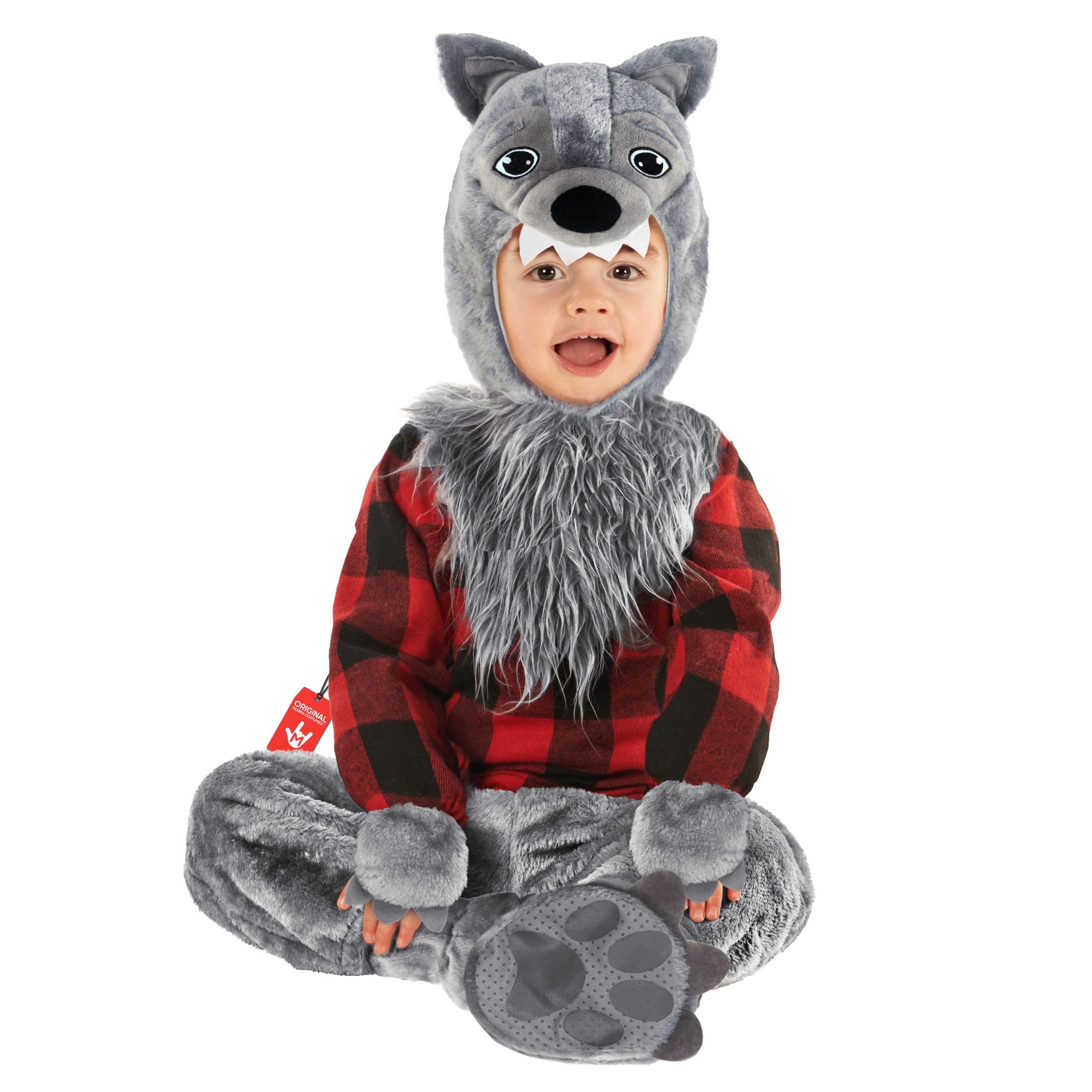 Morph Toddler Wolf Costume - Kids Werewolf Halloween Costume | Baby Wolf Outfit for Boys, 6-12 Months