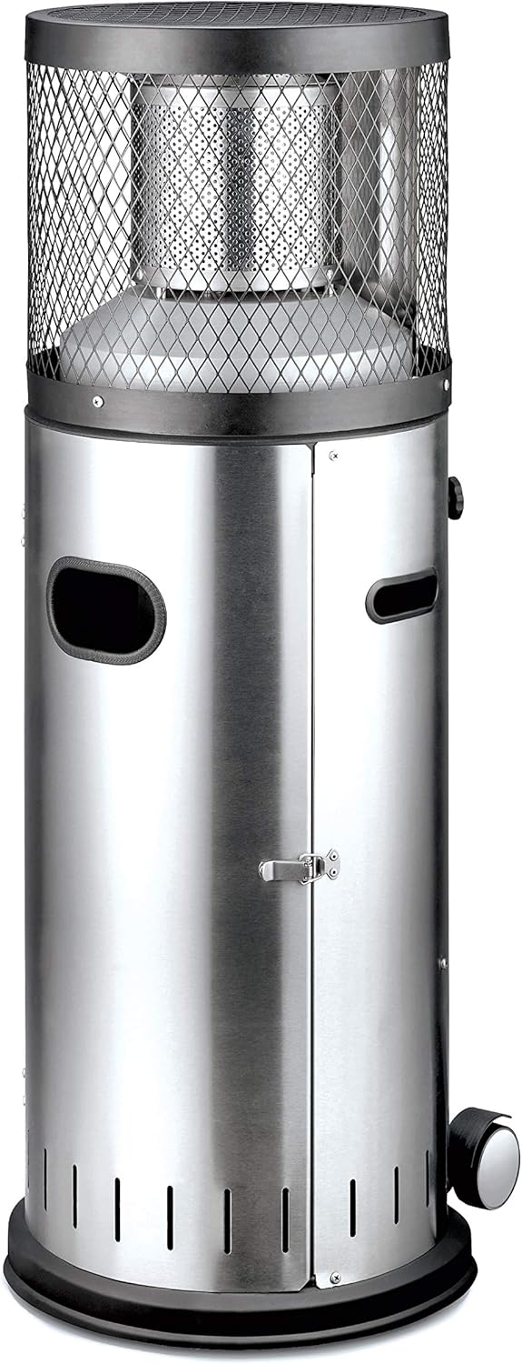 Enders® Terrassenheizer Gas POLO 2.0, Gas-Heizstrahler 5460, Terrassenstrahler mit stufenloser Regulierung, ENDUR Reflektionssystem, Transporträder, Umkippsicherung