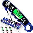 Meat Thermometer Digital, IP67 Waterproof Food Thermometer for Cooking and Baking, Instant Read Meat Thermometer with Backlight, Hold Function & Magnet for Kitchen, Beef, Grill, BBQ, Candy, Turkey