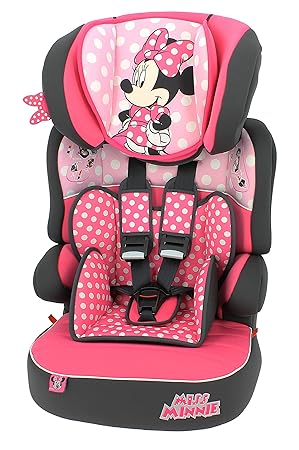 disney minnie mouse imax sp high back booster car seat with harness