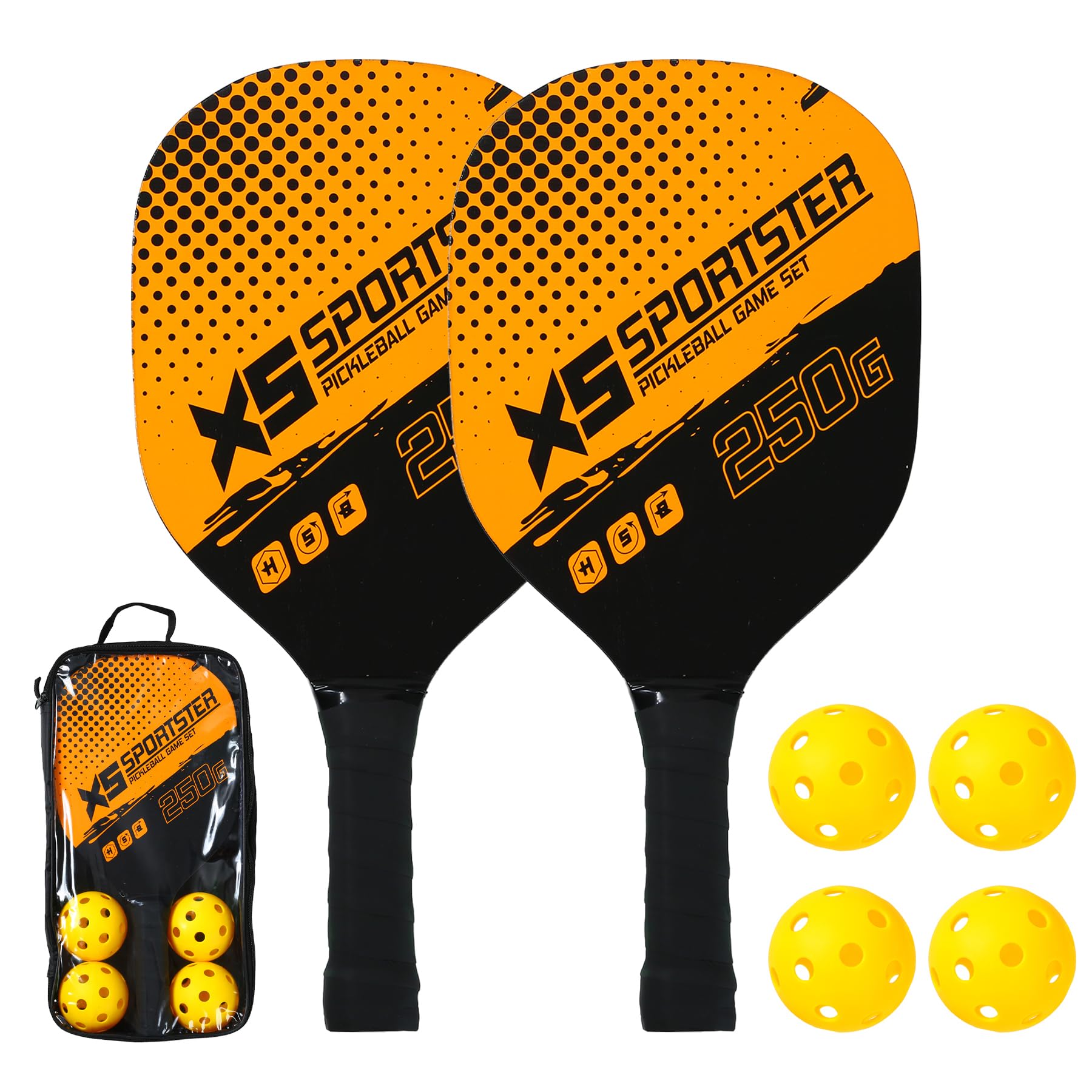 Pickleball Set - Paddle and Ball Set, Padel Racket Paddles, Beach Tennis, Indoor/Outdoor