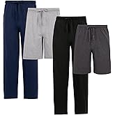 Fruit of the Loom mens Sleep Pajama Pants and Shorts, 4-pack
