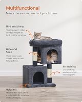 Feandrea Cat Tree Tower 67 cm S Smoky Grey PCT611G01V1 view 5