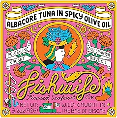 Fishwife Albacore Tuna in Spicy Olive Oil 1-Pack (3.2 Ounce) - MSC-Certified Sustainable Seafood, High Protein, Gluten Free -